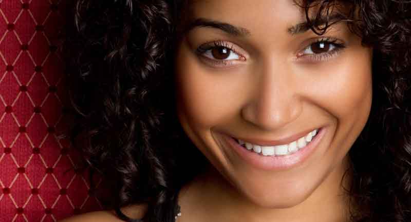Smiling woman with a bright smile